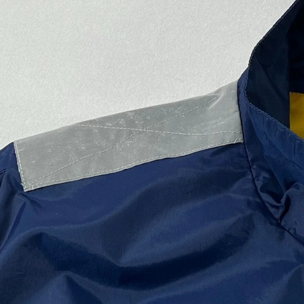 Ralph Laure Polo Jeans Co Vest Men Large Blue Nylon Full Zip Pockets Windbreaker